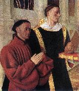 FOUQUET, Jean Estienne Chevalier with St Stephen dfhj oil painting